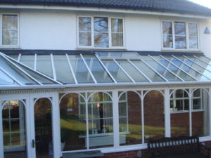 image shows conservatory with recently finished glazing altrincham
